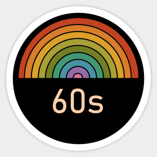 Retro rainbow 60s Sticker